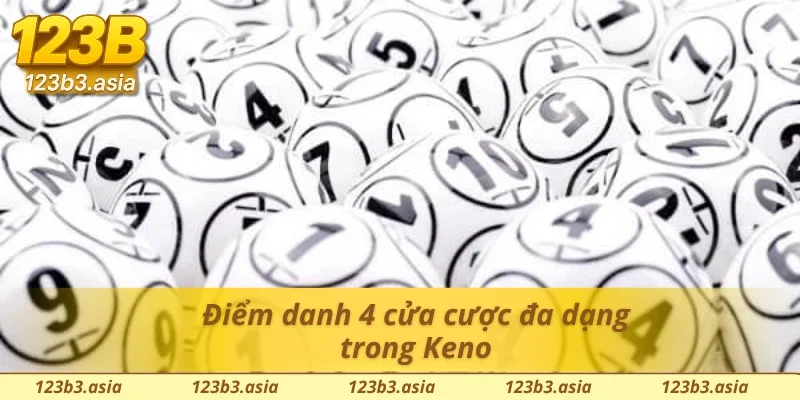 Khám phá 4 cửa đặt cược thú vị trong Xổ số Keno